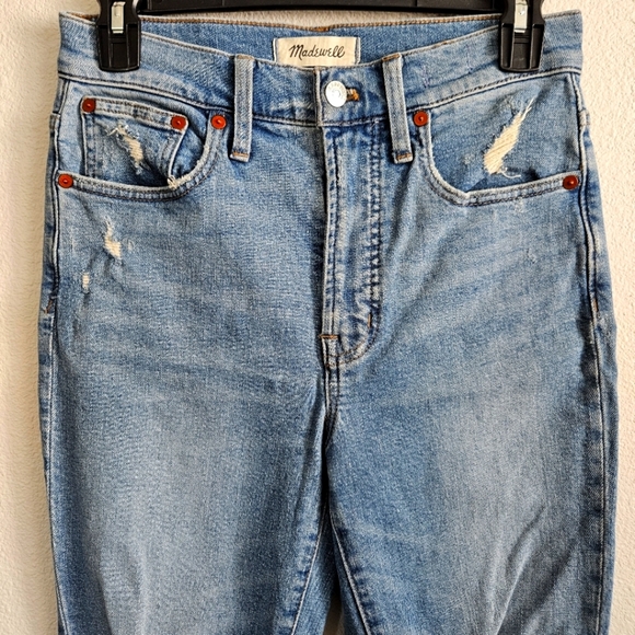 Madewell The Perfect Vintage Jeans Blue Distressed Jeans, Size 25 - Picture 2 of 8